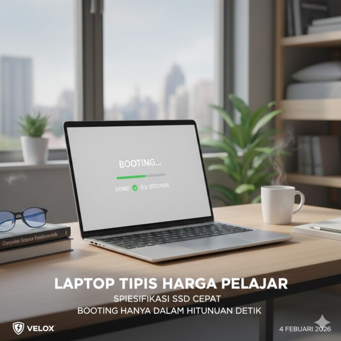 Laptop Tipis Harga Pelajar Spesifikasi SSD Cepat Booting Hanya Dalam Hitungan Detik