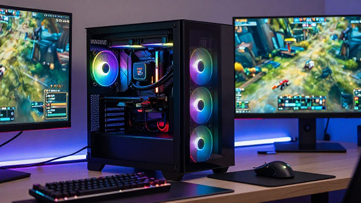 PC-Rakitan-Gaming-Estetik-dengan-Lampu-RGB-dan-Water-Cooling